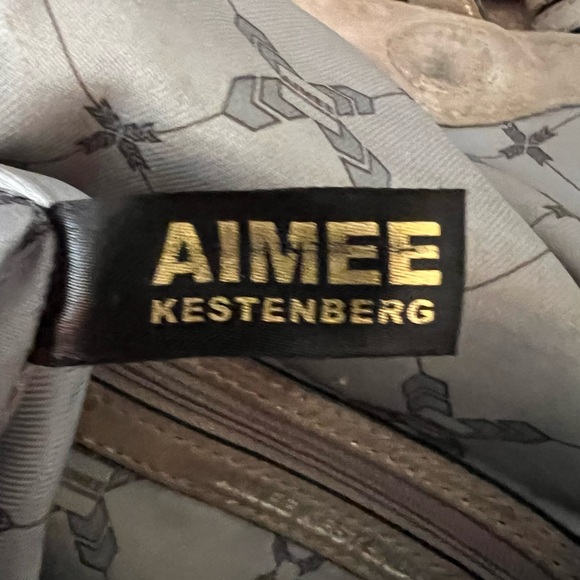 Aimee Kestenberg Gold Metallic Bali 2 Slouchy Foldover Crossbody Bag - Picture 8 of 12